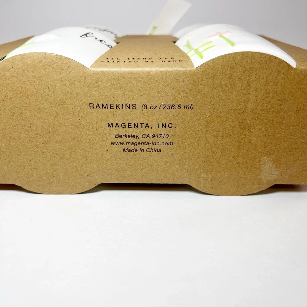 Rae Dunn Ramekin Set 4pc Floral 8oz New Hostess Gift